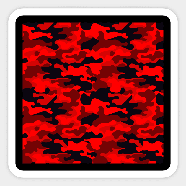 Camouflage Seamless Pattern Sticker by aquariart